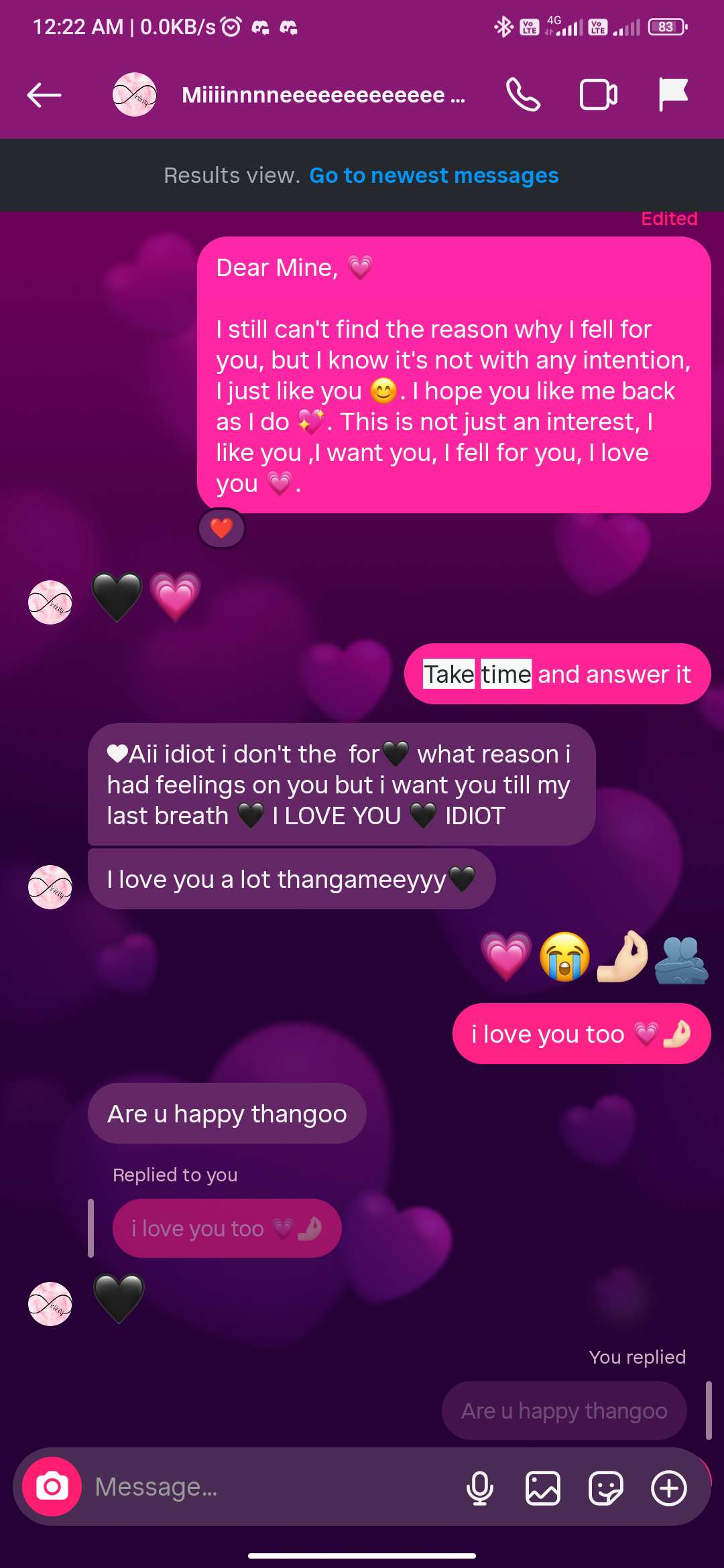 Our proposal message